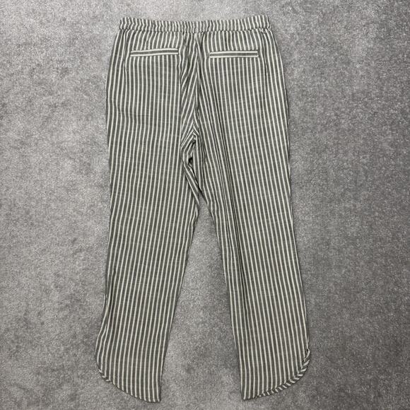 Marine Layer Pants Women Medium Black White Stripe Tencel Pull On Relaxed Casual - Picture 10 of 12